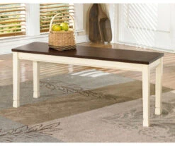 Whitesburg Cottage White & Brown Dining Room Bench 13 Whitesburg Cottage White & Brown Dining Room Bench -Furniture Haven Shop 810363197 3