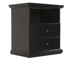 Maribel Black Nightstand -Furniture Haven Shop 810363205 2