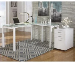 Baraga White L-Shaped Corner Desk 12 Baraga White L-Shaped Corner Desk -Furniture Haven Shop 810389269 3