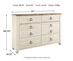 Willowton Whitewash Dresser -Furniture Haven Shop 810406133 11
