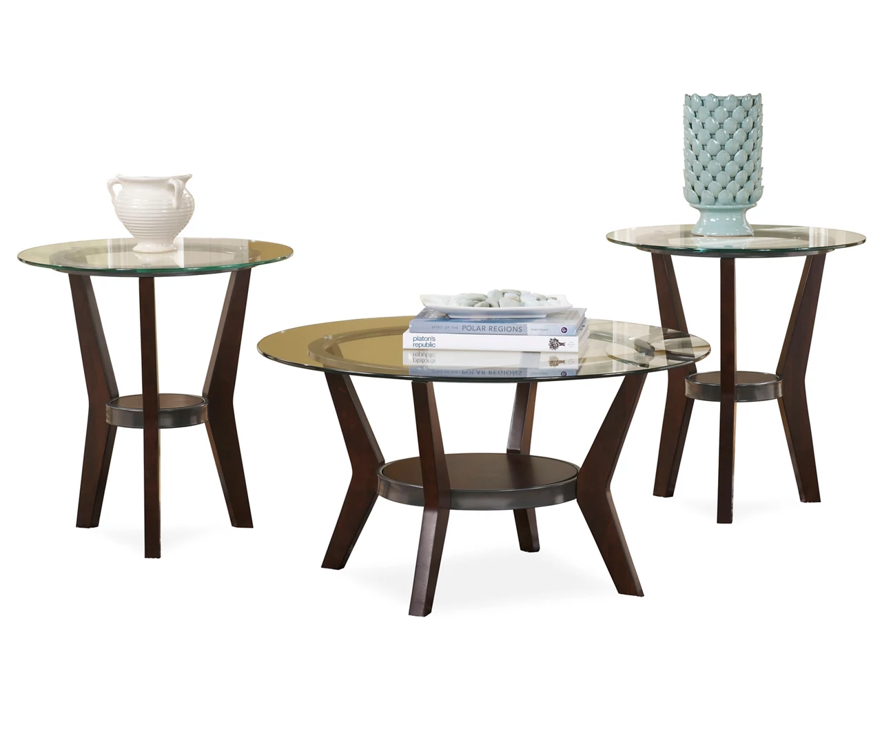 Fantell Dark Brown 3-Piece Occasional Table Set 1 Fantell Dark Brown 3-Piece Occasional Table Set