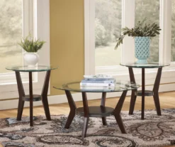 Fantell Dark Brown 3-Piece Occasional Table Set 3 Fantell Dark Brown 3-Piece Occasional Table Set -Furniture Haven Shop 810408972