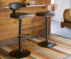 Bellatier Brown Low Back Adjustable Height Barstool 7 Bellatier Brown Low Back Adjustable Height Barstool -Furniture Haven Shop 810409020 1