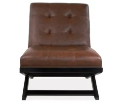 Sidewinder Brown Faux Leather Accent Chair -Furniture Haven Shop 810431434 3