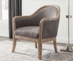 Engineer Taupe Accent Chair -Furniture Haven Shop 810431435