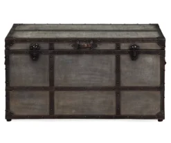 Amsel Gray Storage Trunk -Furniture Haven Shop 810458018 3