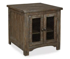 Danell Ridge Brown 2-Door End Table -Furniture Haven Shop 810458197 2