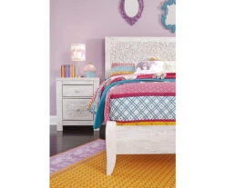 Paxberry Whitewash Carved Medallion Full Headboard 11 Paxberry Whitewash Carved Medallion Full Headboard -Furniture Haven Shop 810458221 4 1