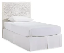 Paxberry Whitewash Carved Medallion Twin Headboard 6 Paxberry Whitewash Carved Medallion Twin Headboard -Furniture Haven Shop 810458222 2 1