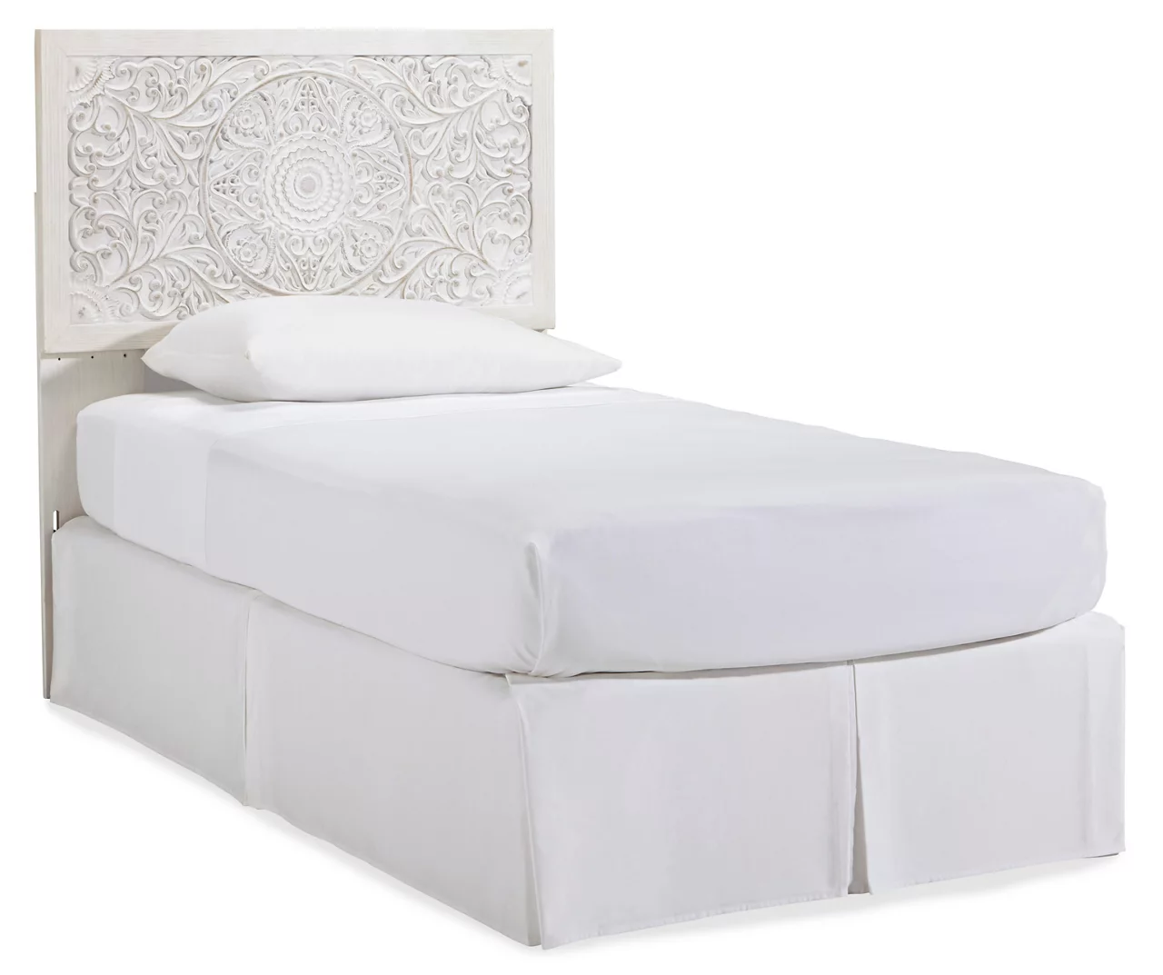 Paxberry Whitewash Carved Medallion Twin Headboard 3 Paxberry Whitewash Carved Medallion Twin Headboard - Image 3