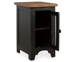 Valebeck Black & Brown Two-Tone Chairside End Table -Furniture Haven Shop 810458251 1