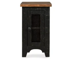 Valebeck Black & Brown Two-Tone Chairside End Table -Furniture Haven Shop 810458251 3