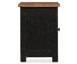 Valebeck Black & Brown Two-Tone Chairside End Table -Furniture Haven Shop 810458251 4