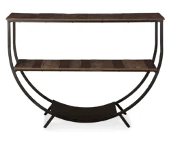 Lamoney Gray, White & Brown Slat Console Table 7 Lamoney Gray, White & Brown Slat Console Table -Furniture Haven Shop 810458257 1