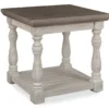 Havalance Gray & White Two-Tone End Table