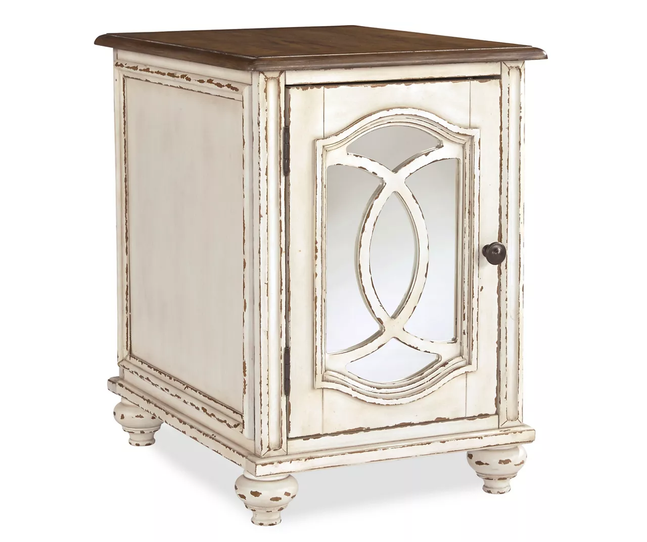 Realyn White & Brown Two-Tone Chairside End Table 1 Realyn White & Brown Two-Tone Chairside End Table