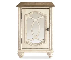 Realyn White & Brown Two-Tone Chairside End Table 9 Realyn White & Brown Two-Tone Chairside End Table -Furniture Haven Shop 810458285 2