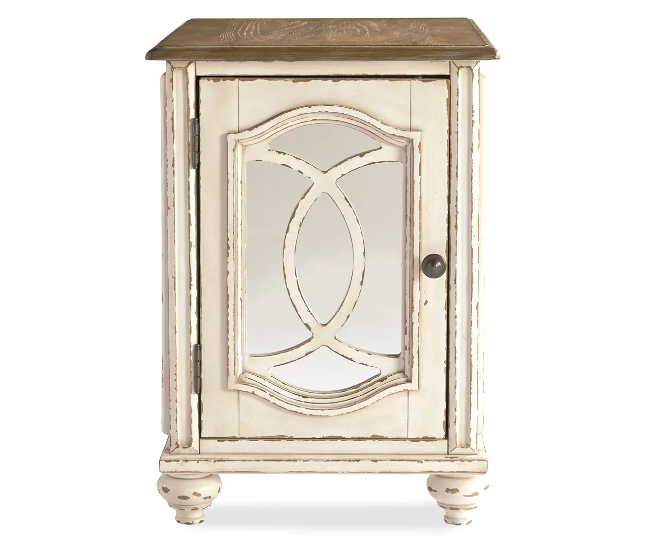 Realyn White & Brown Two-Tone Chairside End Table 3 Realyn White & Brown Two-Tone Chairside End Table - Image 3