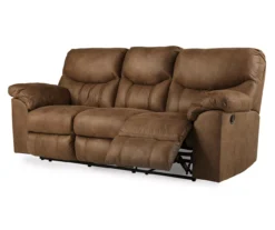 Boxberg Bark Faux Leather Reclining Sofa -Furniture Haven Shop 810519664 1