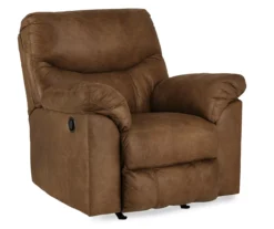 Boxberg Bark Faux Leather Rocker Recliner -Furniture Haven Shop 810519666 1