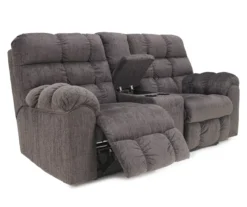 Acieona Slate Reclining Console Loveseat -Furniture Haven Shop 810519689 1
