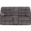 Acieona Slate Reclining Console Loveseat