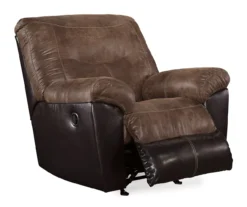 Follett Coffee Faux Leather Rocker Recliner -Furniture Haven Shop 810519692 1