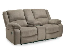 Draycoll Pewter Reclining Console Loveseat -Furniture Haven Shop 810519716 1