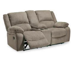 Draycoll Pewter Reclining Console Loveseat -Furniture Haven Shop 810519716 2