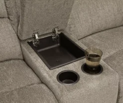 Draycoll Pewter Reclining Console Loveseat -Furniture Haven Shop 810519716 5