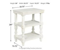 Dannerville Antique White 3-Tier Accent Table With USB Charging 12 Dannerville Antique White 3-Tier Accent Table With USB Charging -Furniture Haven Shop 810542271 3