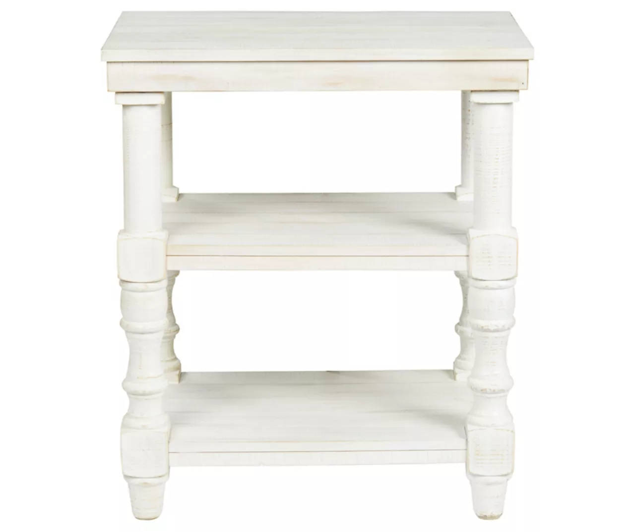 Dannerville Antique White 3-Tier Accent Table With USB Charging 5 Dannerville Antique White 3-Tier Accent Table With USB Charging - Image 5