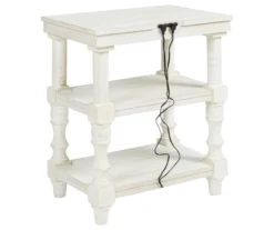 Dannerville Antique White 3-Tier Accent Table With USB Charging 15 Dannerville Antique White 3-Tier Accent Table With USB Charging -Furniture Haven Shop 810542271 6