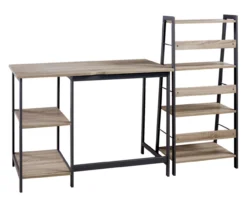 Soho 2-Piece Home Office Desk & Bookshelf Set -Furniture Haven Shop 810542285 2