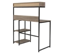 Daylicrew 2-Shelf Home Office Desk & Hutch 9 Daylicrew 2-Shelf Home Office Desk & Hutch -Furniture Haven Shop 810542286 2