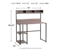 Daylicrew 2-Shelf Home Office Desk & Hutch 10 Daylicrew 2-Shelf Home Office Desk & Hutch -Furniture Haven Shop 810542286 3