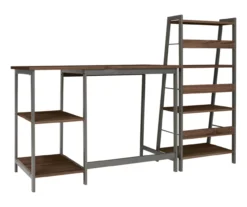 Soho 2-Piece Wooden Desk & Bookcase Set 9 Soho 2-Piece Wooden Desk & Bookcase Set -Furniture Haven Shop 810542289 2