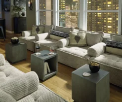 Bales Checkered Taupe Upholstered Accent Chair -Furniture Haven Shop 810542299 16