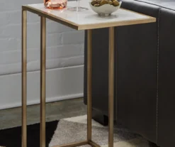 Lanport White Marble C Side Table -Furniture Haven Shop 810542314 1