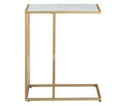 Lanport White Marble C Side Table -Furniture Haven Shop 810542314 4
