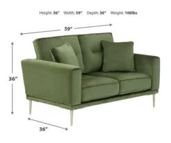 Macleary Moss Loveseat -Furniture Haven Shop 810573758 71