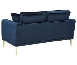 Macleary Navy Loveseat 9 Macleary Navy Loveseat -Furniture Haven Shop 810573760 3 1