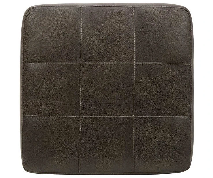 Navi Smoke Faux Leather Oversize Accent Ottoman 4 Navi Smoke Faux Leather Oversize Accent Ottoman - Image 4