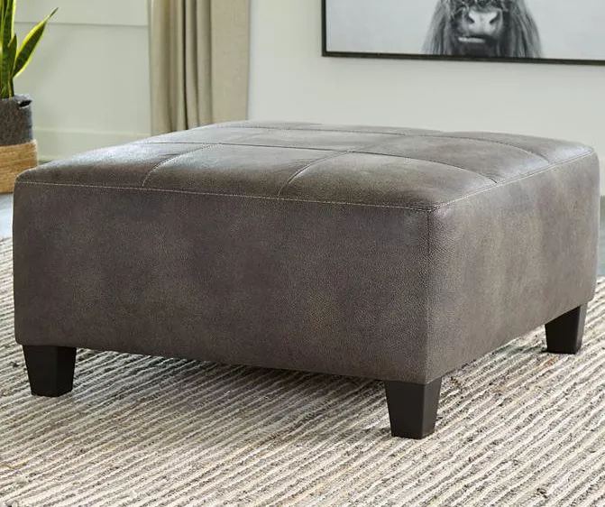 Signature Design By Ashley Navi Faux Leather Oversized Accent Ottoman 3 Signature Design By Ashley Navi Faux Leather Oversized Accent Ottoman - Image 3