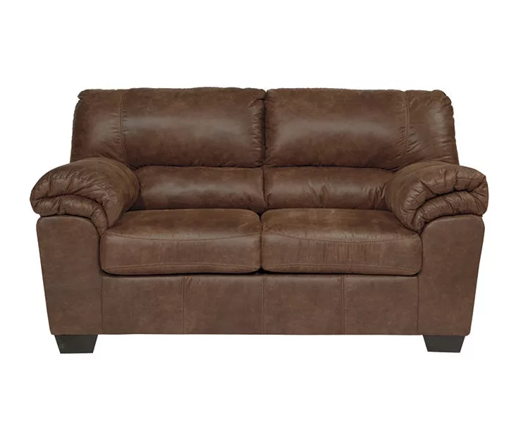 Bladen Coffee Faux Leather Loveseat 1 Bladen Coffee Faux Leather Loveseat