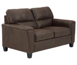 Signature Design By Ashley Navi Faux Leather Loveseat -Furniture Haven Shop 810587484 1