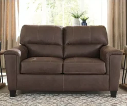 Signature Design By Ashley Navi Faux Leather Loveseat -Furniture Haven Shop 810587484 5