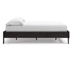 Piperton Black Queen Platform Bed Base