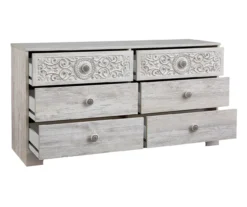 Paxberry Whitewash 6-Drawer Dresser -Furniture Haven Shop 810591798 3