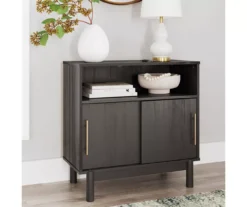 Brymont Dark Gray Sliding Door Accent Cabinet -Furniture Haven Shop 810591843 7